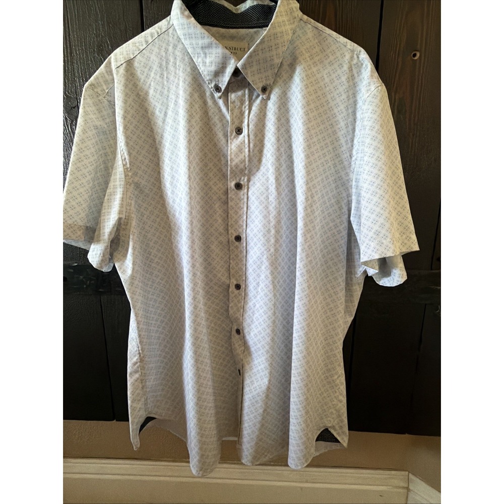 Construct Slim Fit Men's Size XXL Button Up 4way Stretch Lightweight Cooling